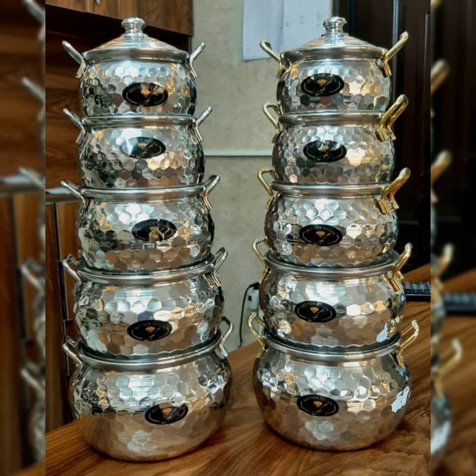 ظروف آلومینیوم نگین | تولید ظروف آلومینیوم چکشی در تهران