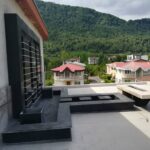 اجرای فضای سبز متل قو آقاجانی ✅️ محوطه سازی و روف گاردن در مازندران 💯 ساخت آبنما در متل قو