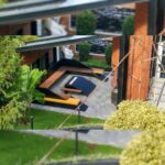 اجرای فضای سبز متل قو آقاجانی ✅️ محوطه سازی و روف گاردن در مازندران 💯 ساخت آبنما در متل قو